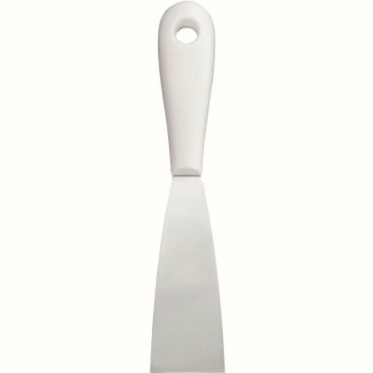 Spachtel schmal Edelstahl mit Kunststoffgriff - 210 x 40 x 15 mm -