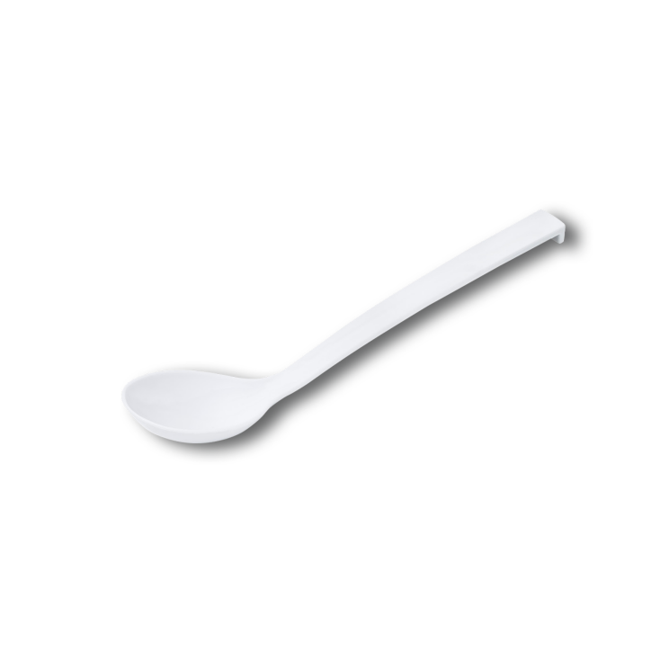 Salatlöffel weiß Jumbo - mit Anti-Abrutschkante -