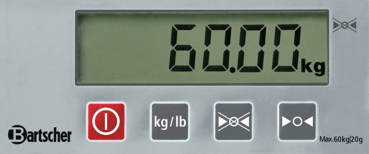 Digitalwaage bis 60 kg - 20 g Teilung -