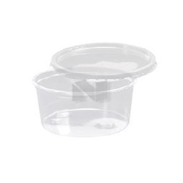 Becher rund 125 g mit Deckel - Kartoninhalt 250 Stück -