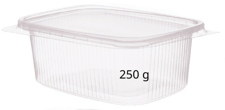 250 g Becher mit Deckel Karton/Inhalt 250 Stück