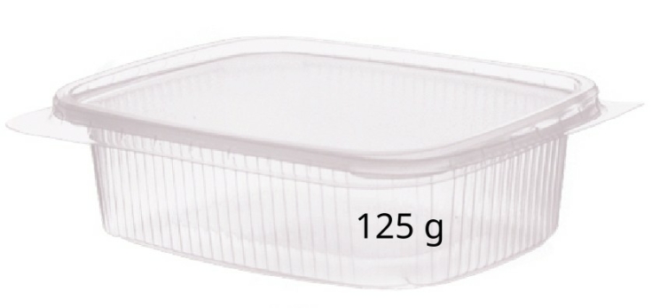 125 g Becher mit Deckel Karton/Inhalt 250 Stück