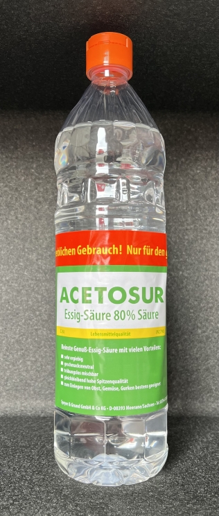 Essig Essenz 80 % - 1 Liter Flasche -