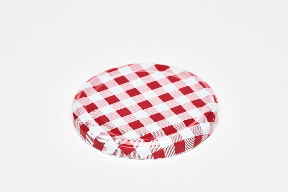 Gl&auml;serdeckel &Oslash;82mm
					- rot/wei&szlig; -
				