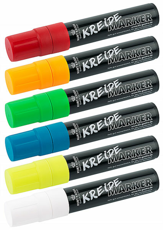 Kreidemarker 5 x 15 mm - mit Wasser leicht zu entfernen -