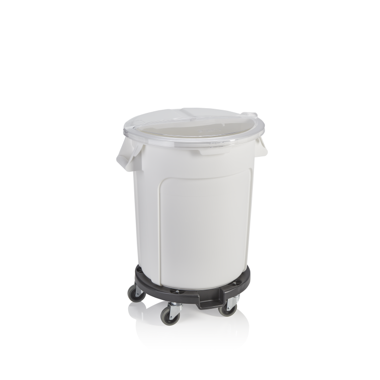 Lebensmittelbehälter, 76 ltr. - mit Deckel und Transportrolly -