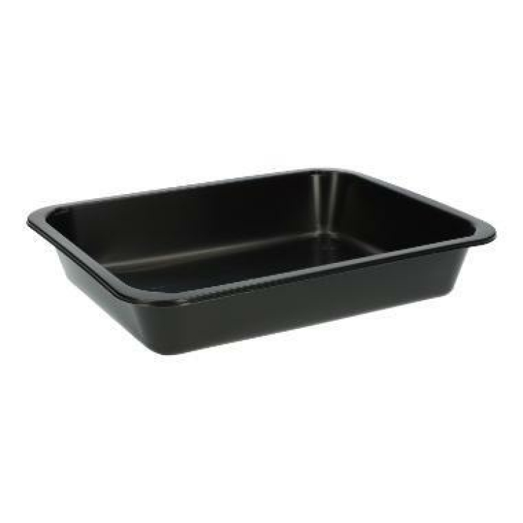 Menüschale PP schwarz ungeteilt - 360 Stück im Karton -