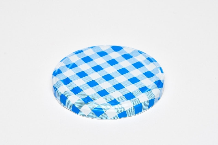 Gläserdeckel Ø82mm - blau/weiß -