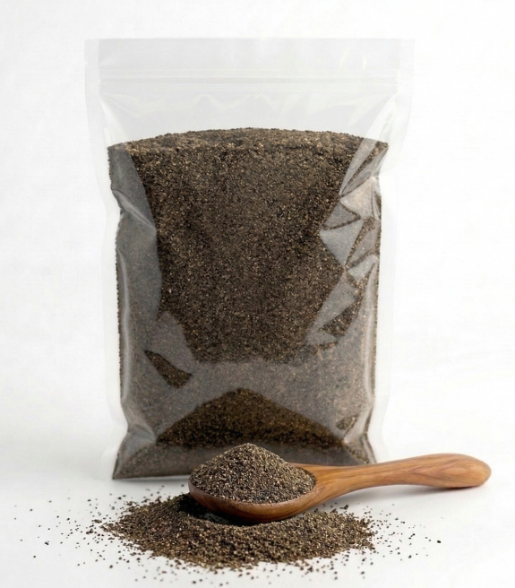 Pfeffer schwarz gemahlen
					Aromabeutel 1 kg
				