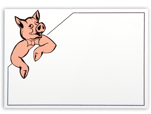 Preisschild "Schwein"
					- 8 x 11,5 cm -
				