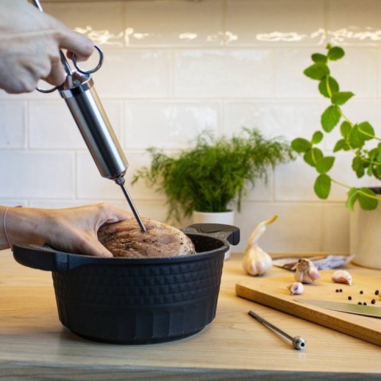 Marinierspritze / Bratenspritze / Pökelspritze - 60 ml mit 2 Nadeln -