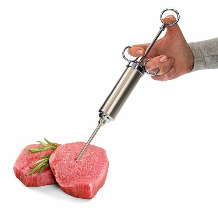 Marinierspritze / Bratenspritze / Pökelspritze - 60 ml mit 2 Nadeln -