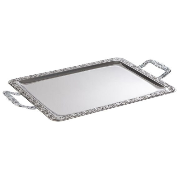 Tablett Edelstahl "Sch&ouml;ner Essen" 
					- 62 x 36cm -
				